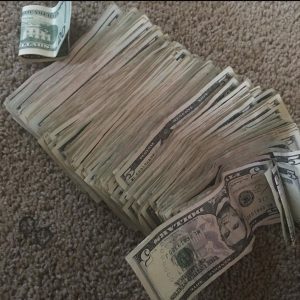 stacks of 5 dollars