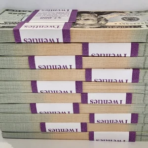 stacks of 20 dollar bills