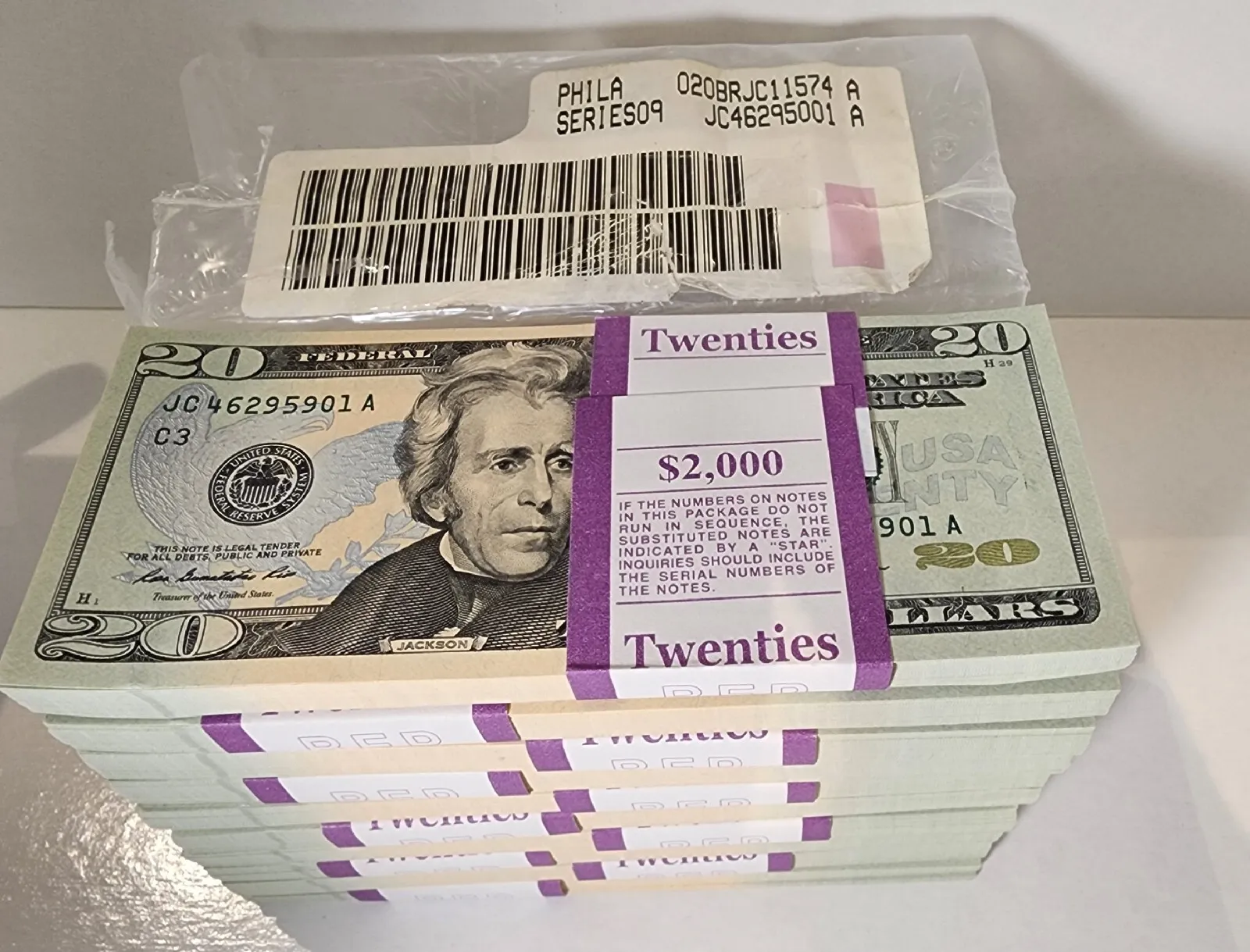 Stacks of Fake $20 for sale