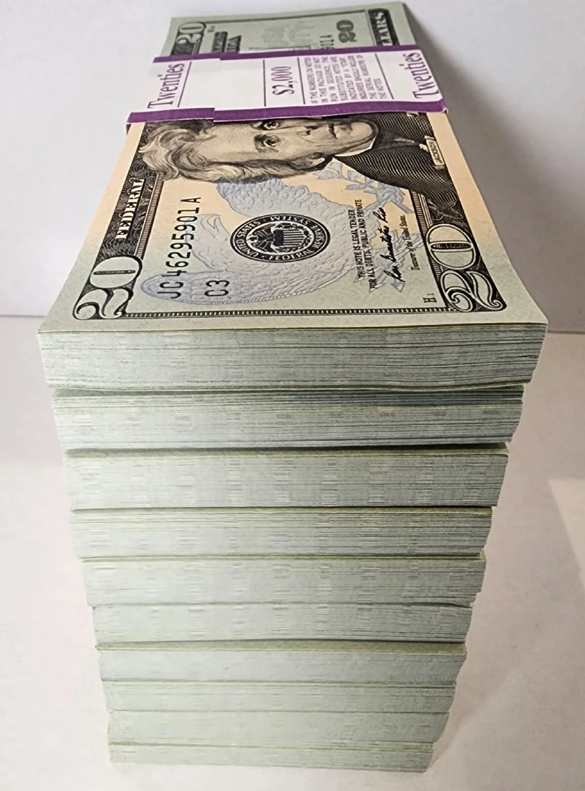 stacks of fake 20 dollar bills for sale